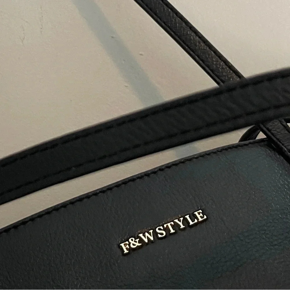 F & W Style tote bag black large career travel diaper bag back to school… - Picture 3 of 16